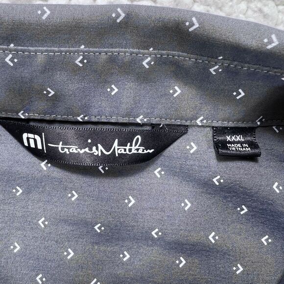 Travis Mathew Button Down Shirt Men’s 3XL Navy Smart Casual Golf Athliesure - Picture 3 of 10